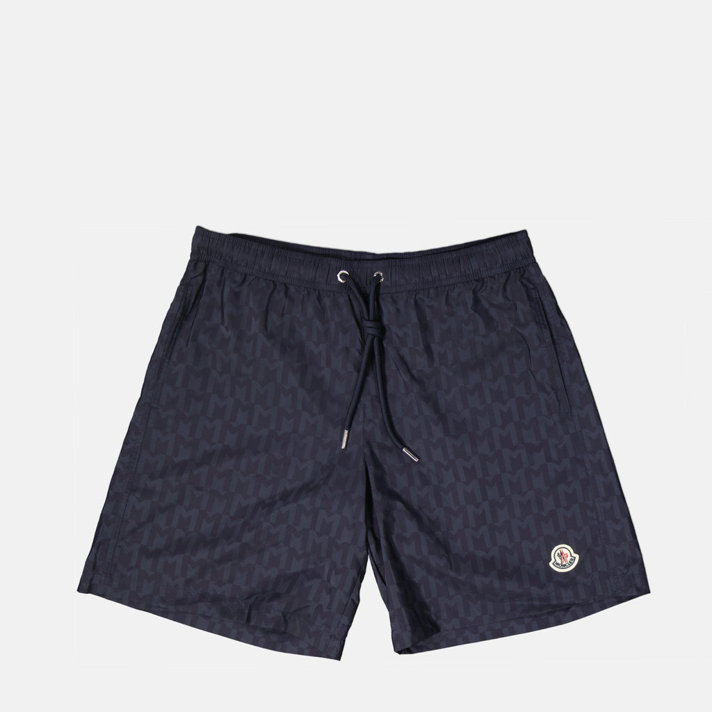 Image de l'article Short de bain monogrammé de la marque Moncler pour Homme - Saison Automne-Hiver 2024 - Vue de Face