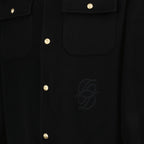 Vestes Camicia Over in Lana Drole De Monsieur Noir Homme
