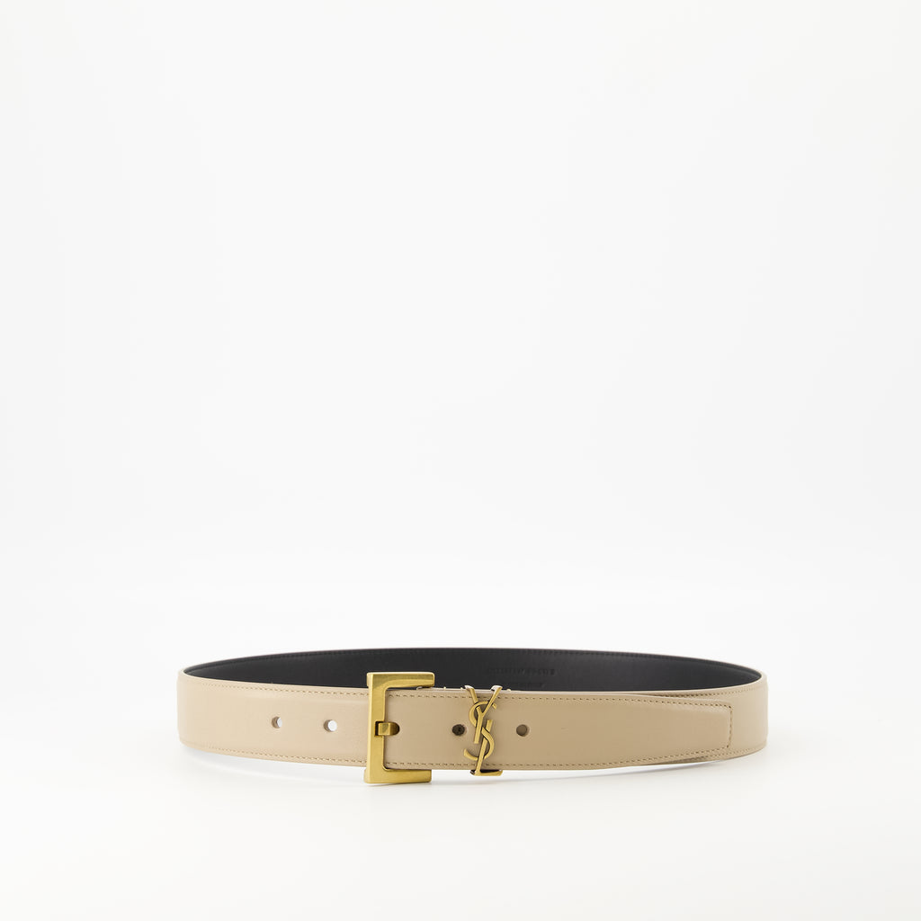 Ceintures Ceinture Cassandre Saint Laurent Beige Femme