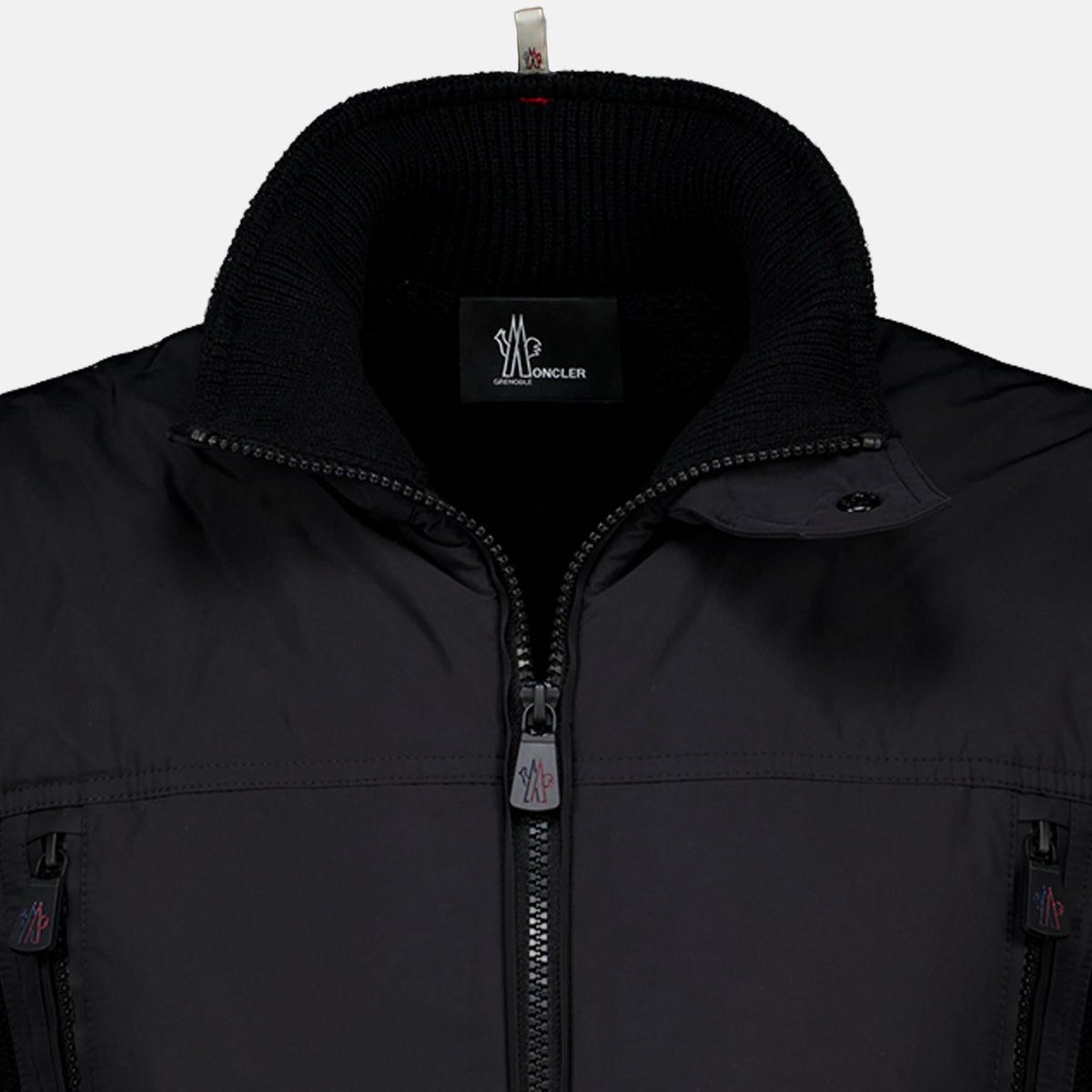 Vestes Cardigan bi-matière noir Moncler Grenoble Noir Homme