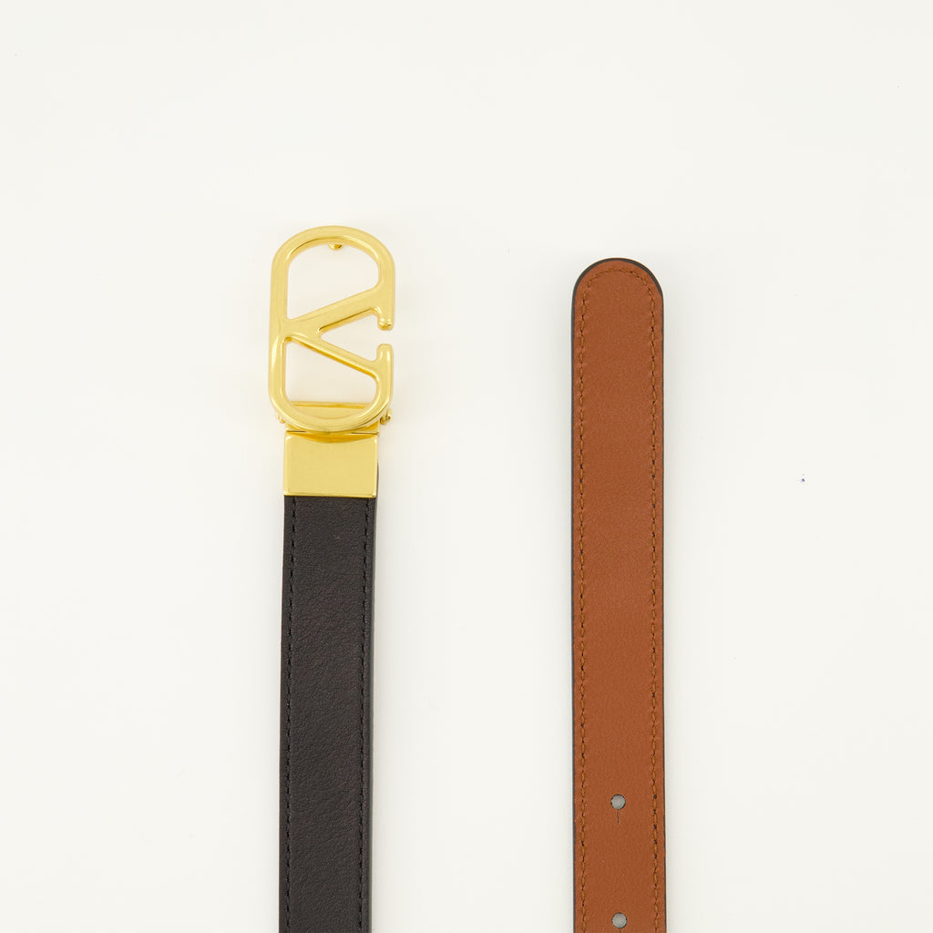 Image de l'article Ceinture Vlogo réversible noir et marron de la marque Valentino Garavani pour Femme - Saison Printemps-Été 2026 - Vue détaillée_5