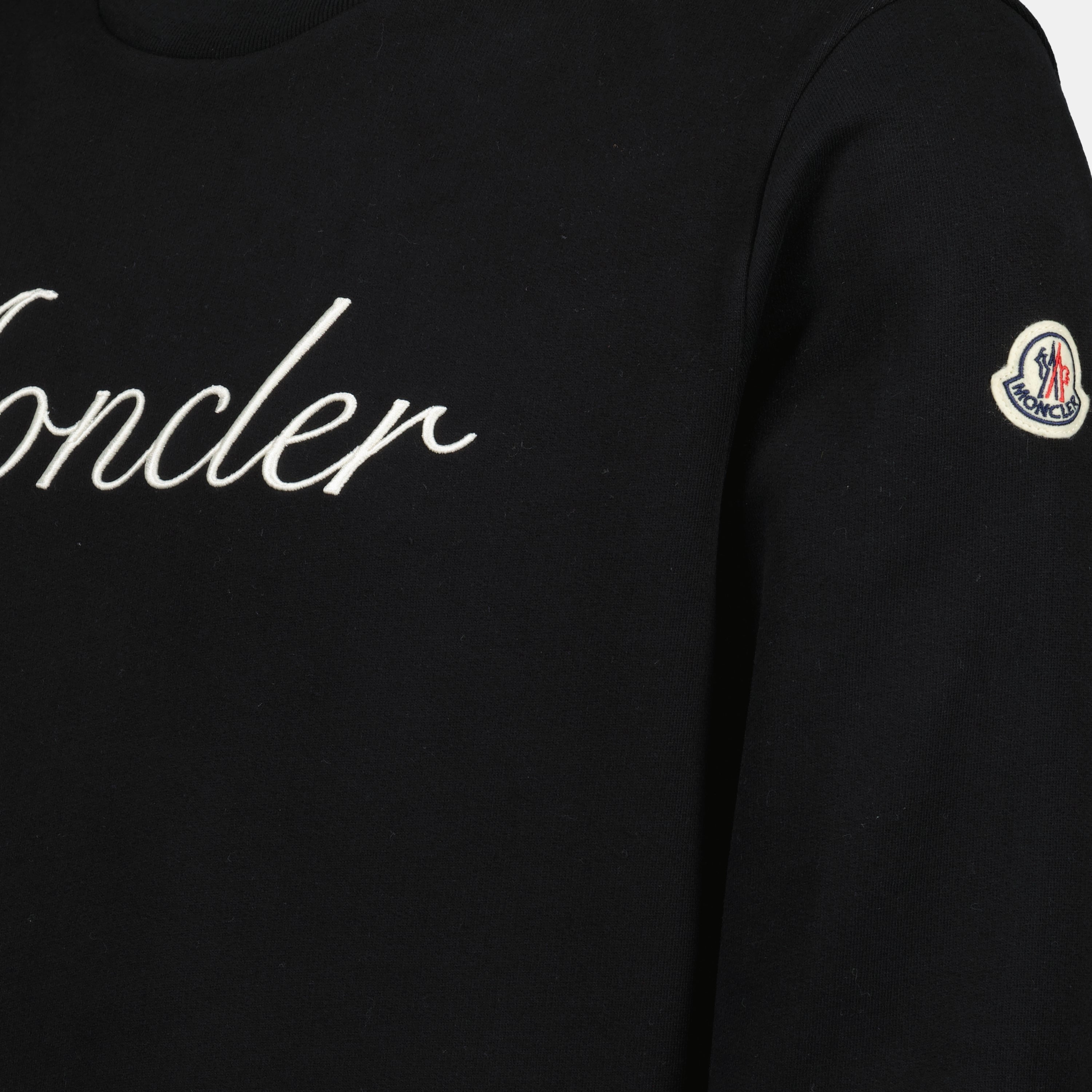 Moletons Sweat à logo brodé Moncler Preto Homme