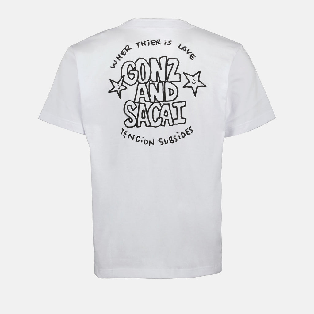 Camisetas T-shirt à logo Sacai Blanco Homme
