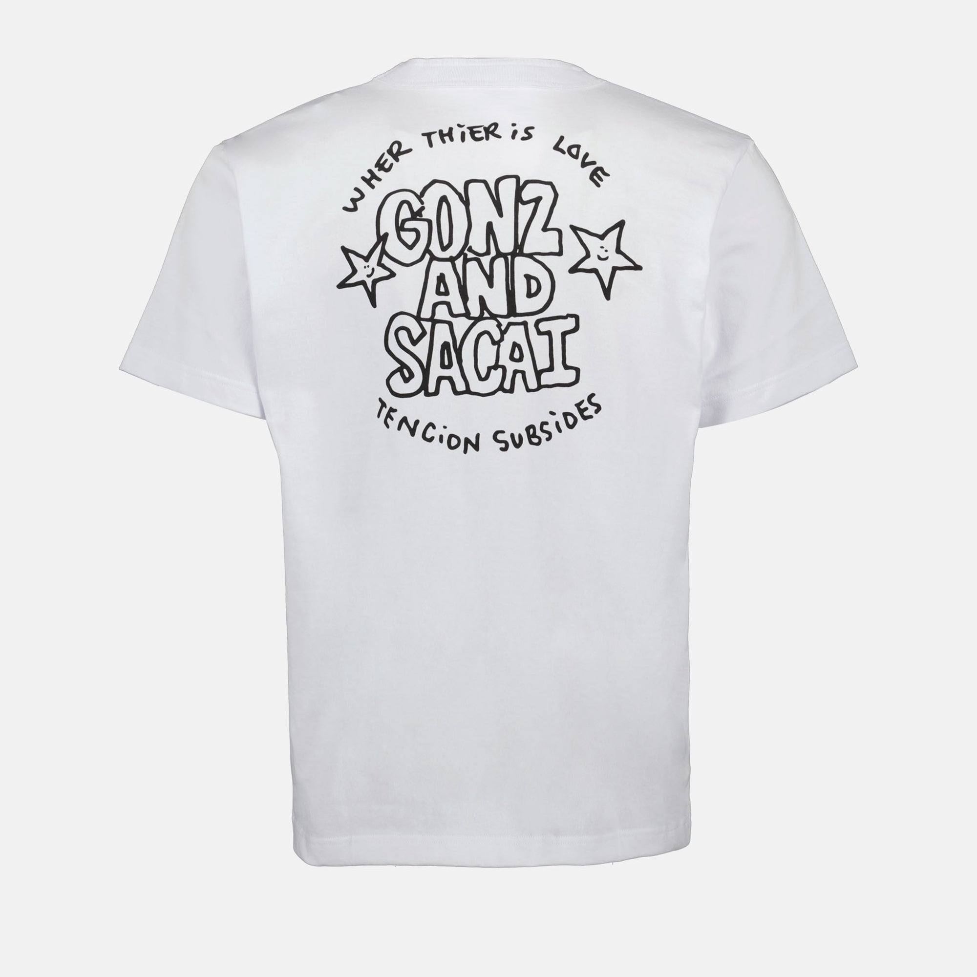 Camisetas T-shirt à logo Sacai Blanco Homme