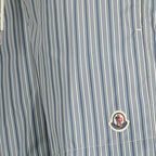 Beachwear ストライプナイロン水着ショーツ Moncler Bleu foncé Homme