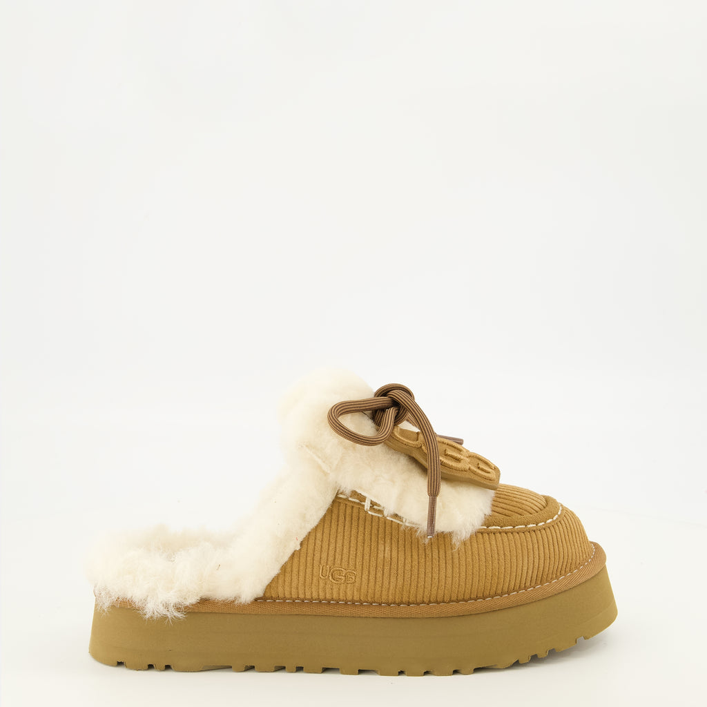 Chaussures ouvertes Disquette Heritage Beige Mules Ugg Marron Femme