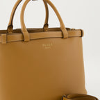 ハンドバッグ・ショルダーバッグ プラダ バックルバッグ Prada 茶色 Femme