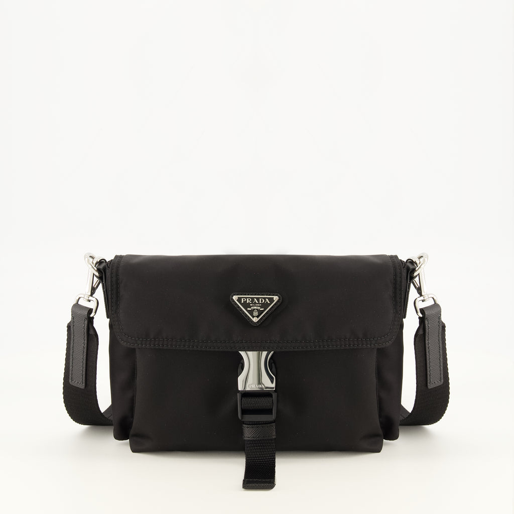 Sacs bandoulière Pequena pochete preta em Re-Nylon Prada Noir Homme