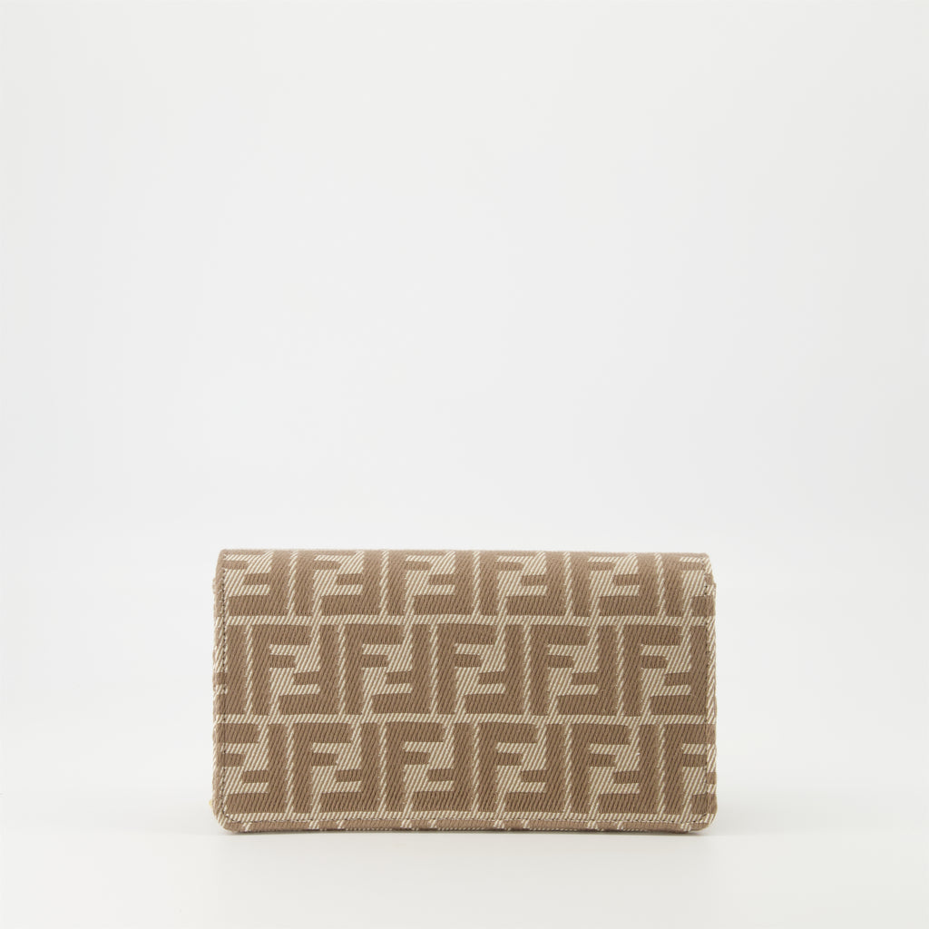 Handbags and shoulder bags Baguette Wallet with Chain Fendi Beige Femme