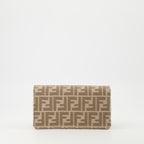 Handbags and shoulder bags Baguette Wallet with Chain Fendi Beige Femme