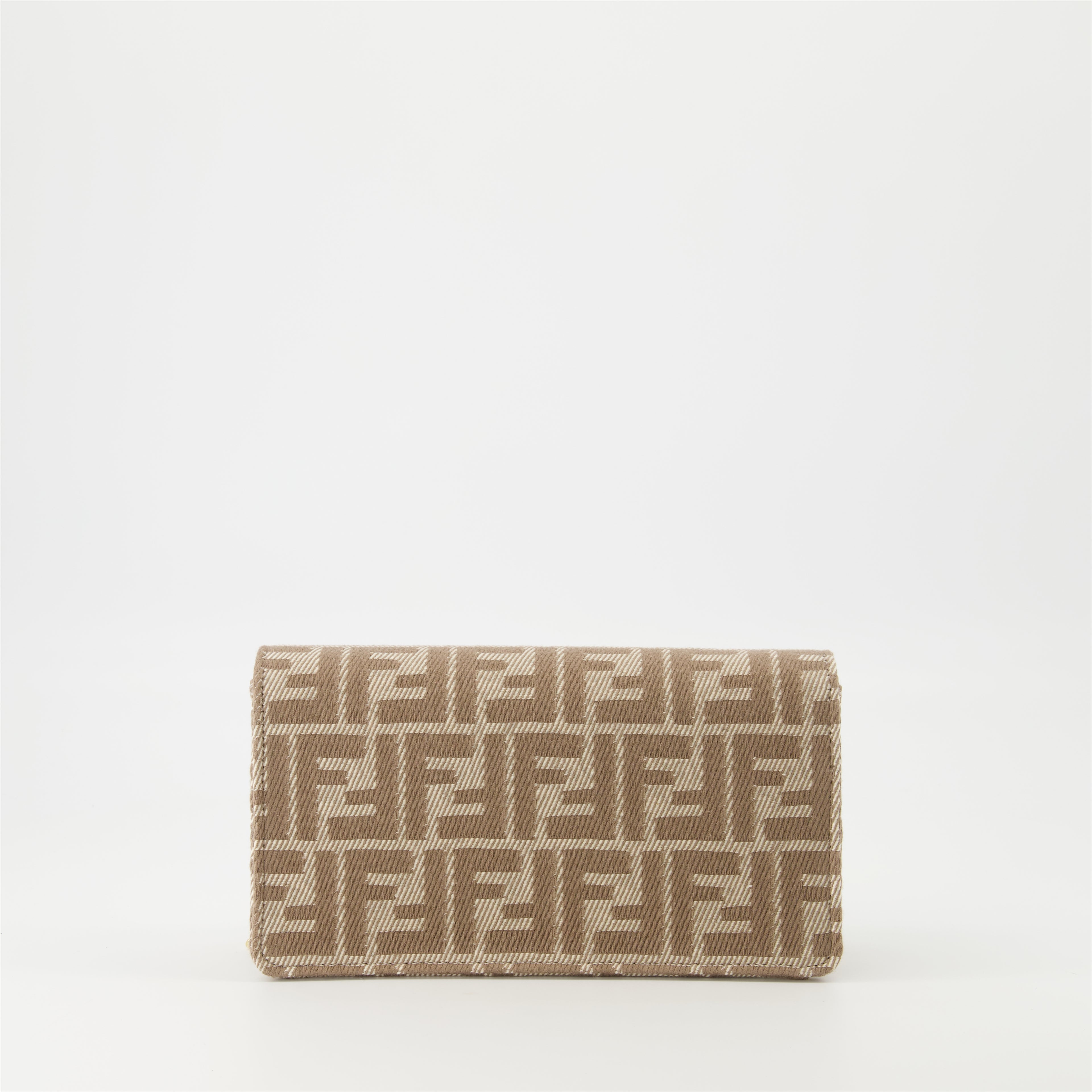 Handbags and shoulder bags Baguette Wallet with Chain Fendi Beige Femme