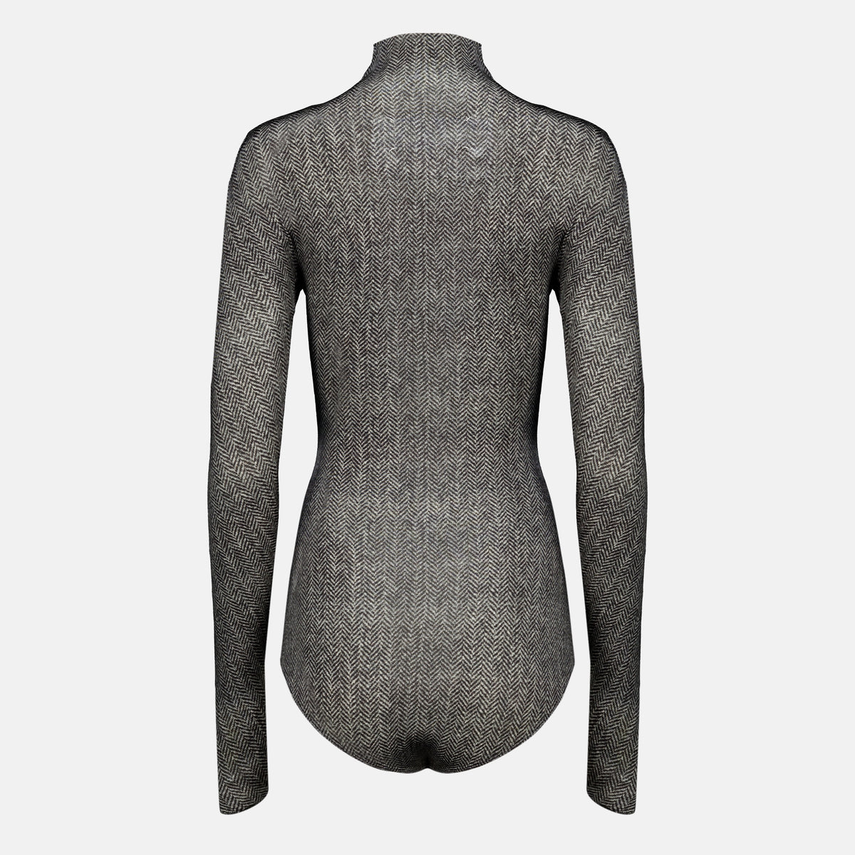 Tops Chevron Pattern Bodysuit Mm6 Gris Femme