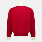 Sweatshirts Giacca in Cotone Rossa con Zip Ami PARIS Rouge Unisexe