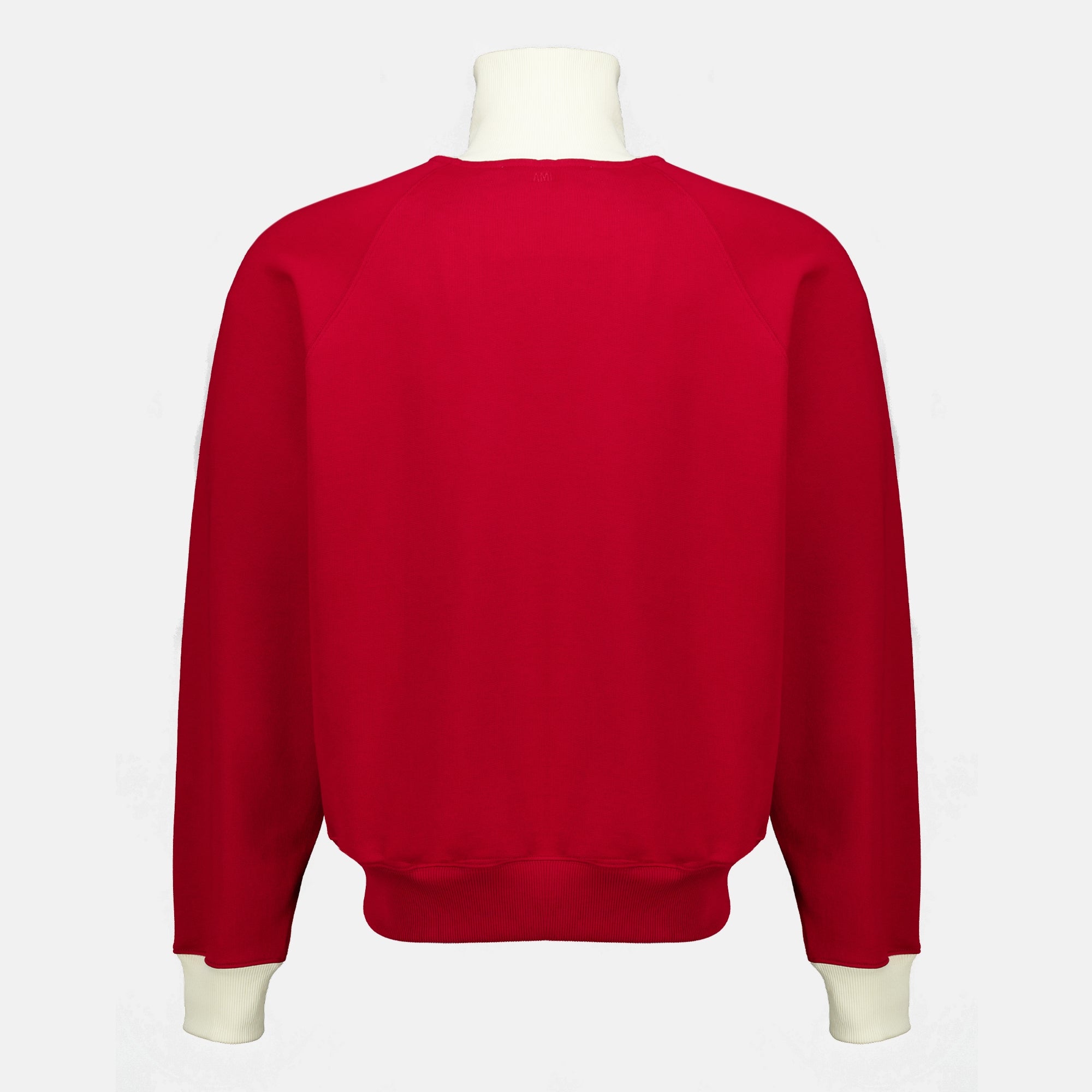Sweatshirts Chaqueta de Algodón Roja con Cierre Ami PARIS Rouge Unisexe