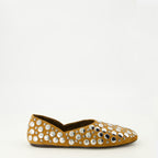Image of the Khaite Women's Jane Brown Suede Ballet Flats - Spring/Summer 2026 - Right Side View
