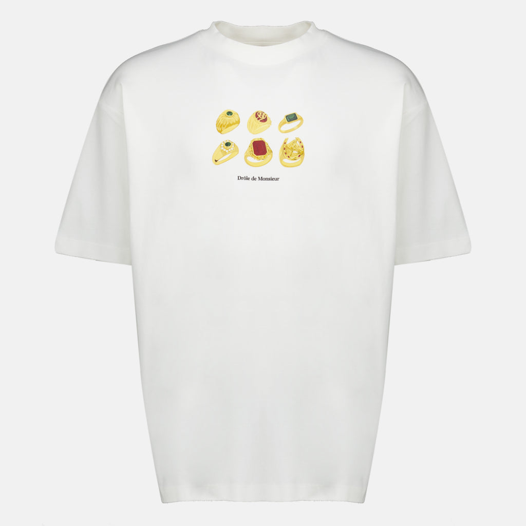 T-shirts T-shirt Rings blanc Drole De Monsieur Blanc Homme