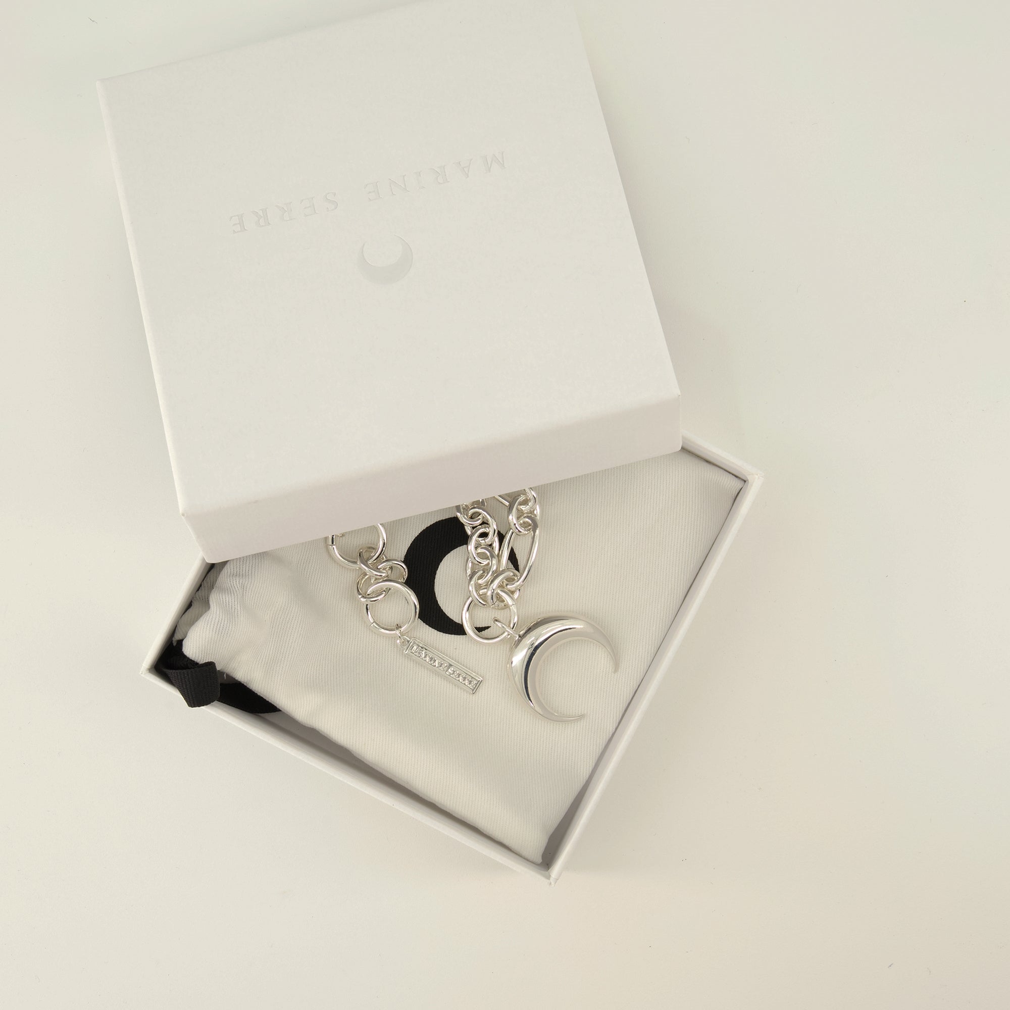 Bijoux Silver Moon Necklace Marine Serre Argenté Unisexe