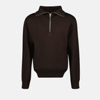 Maille Pull à col cheminée Courrèges Marron Homme