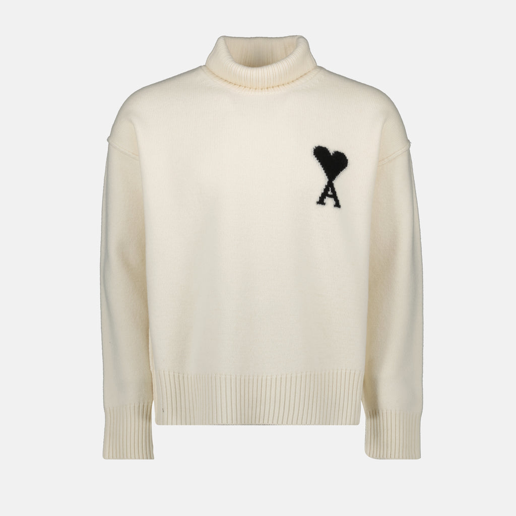 Immagine del Pull Ami di cuori del marchio Ami PARIS per Unisex - Stagione Autunno-Inverno 2025 - Vista Frontale