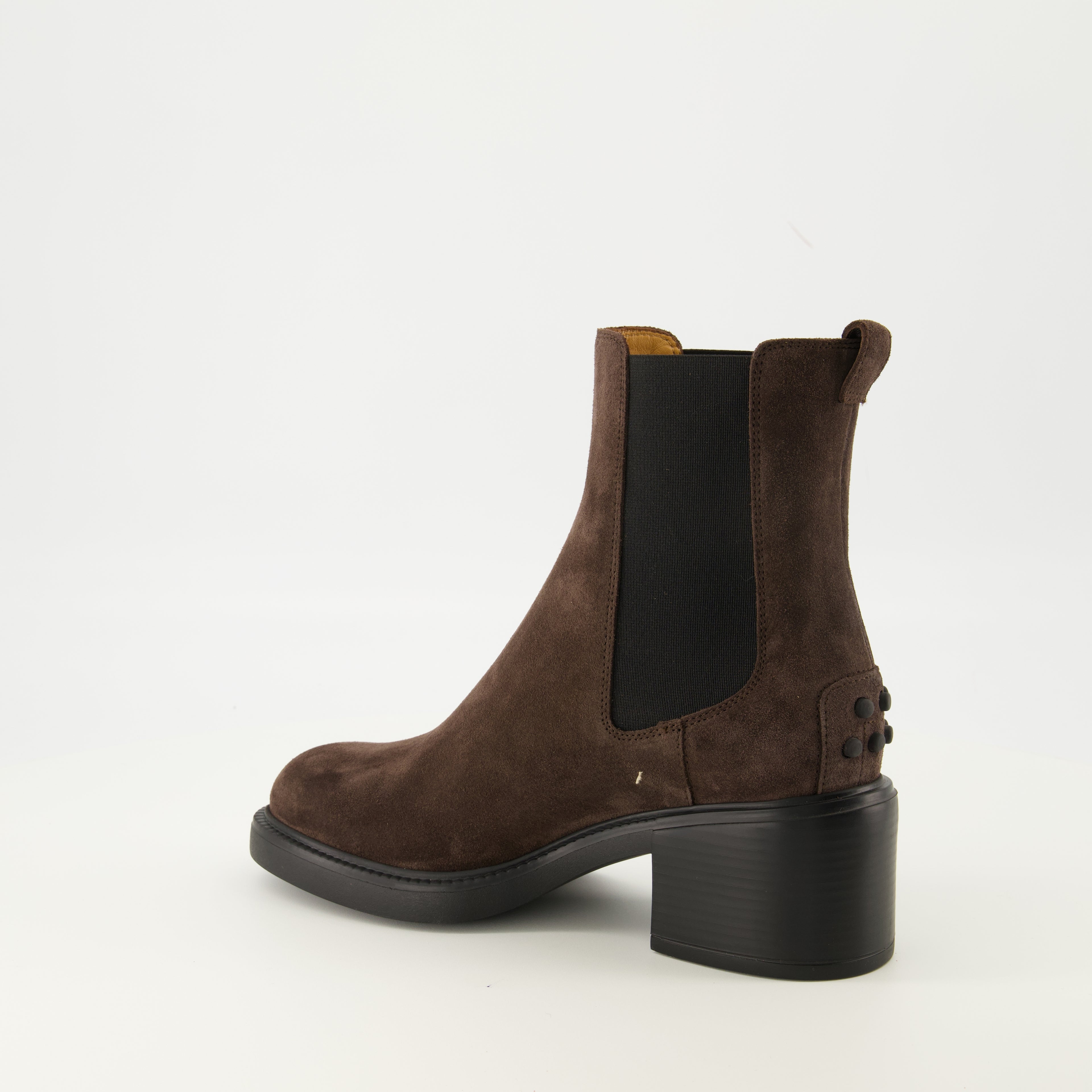 Image of the Tod's Women's Suede Ankle Boots - Autumn-Winter 2025 - Right Rear Three-Quarter View