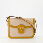 Bolsas transversais Saco 9T05 em Lona Valentino Garavani Bege Femme