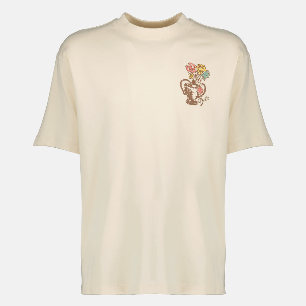 Image de l'article T-shirt beige Vase Havana de la marque Drole De Monsieur pour Homme - Saison Printemps-Été 2026 - Vue de Face