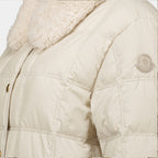 Manteaux Casaco de Plumas Cygnes Bege com Cinto Moncler Beige Femme