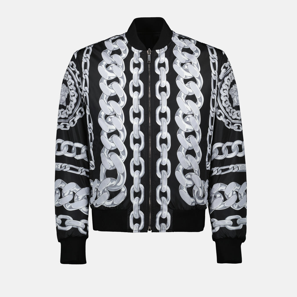 Chaquetas Chaqueta bomber reversible Versace Negro Homme