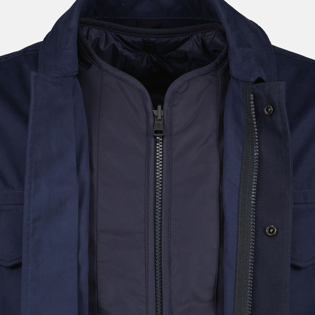Image de l'article Doudoune chemise réversible Roquille bleu marine de la marque Moncler pour Homme - Saison Printemps-Été 2026 - Vue détaillée_1