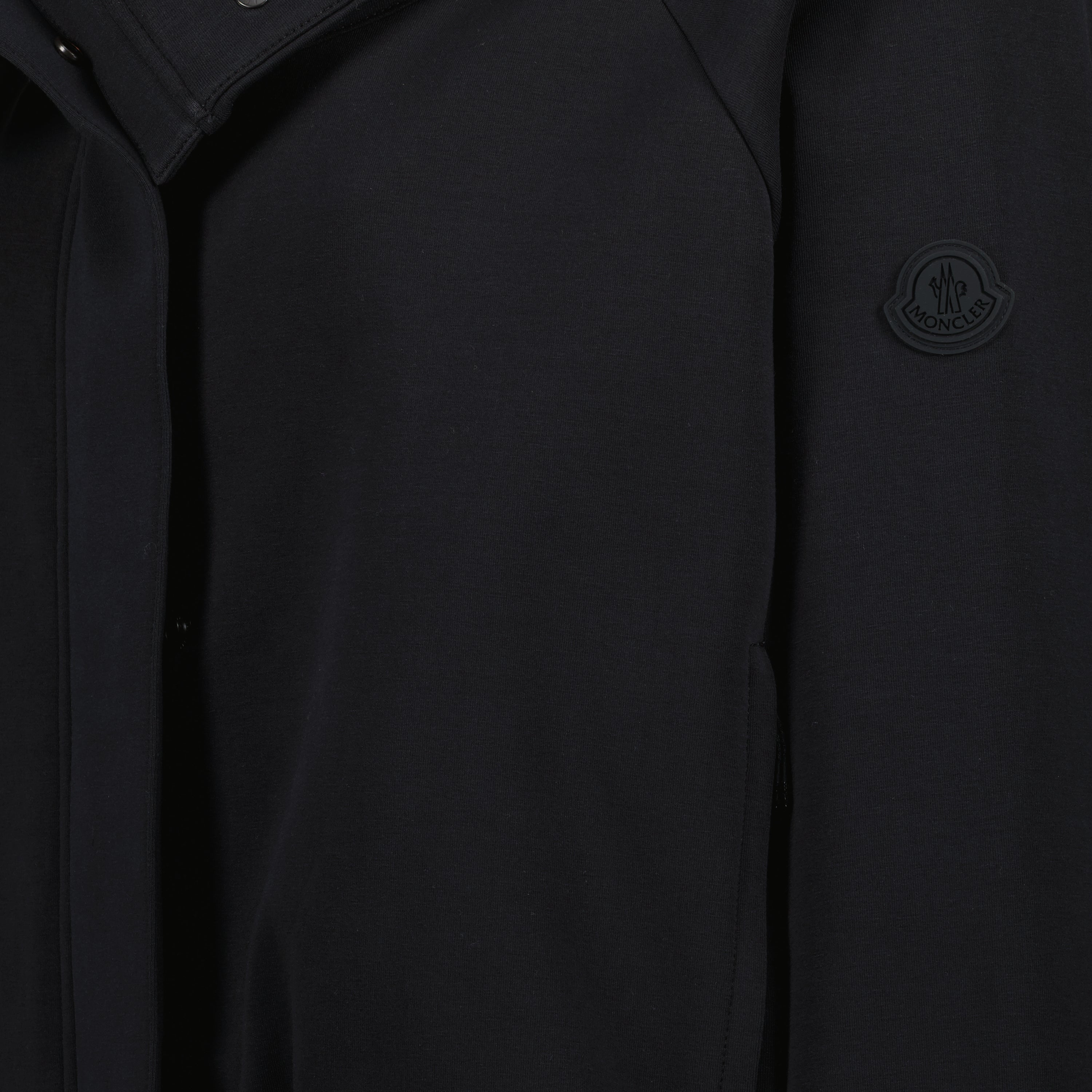 Jaquetas Casaco Curto com Fecho Zip Moncler Preto Femme