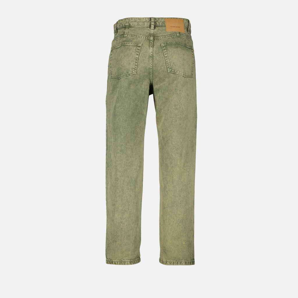 Pantalons Jeans en denim Ami PARIS Kaki Homme