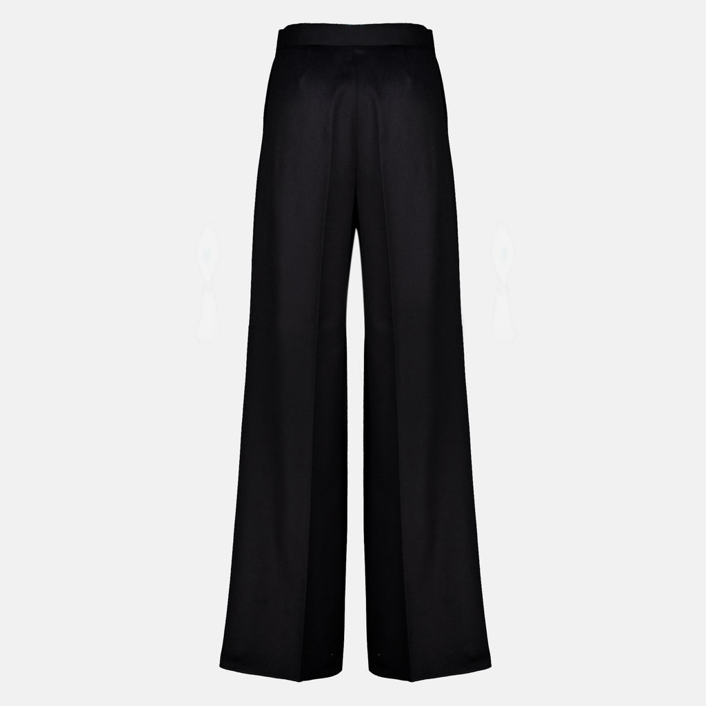 Pantalons Schwarze Weite Hose Max Mara Noir Femme