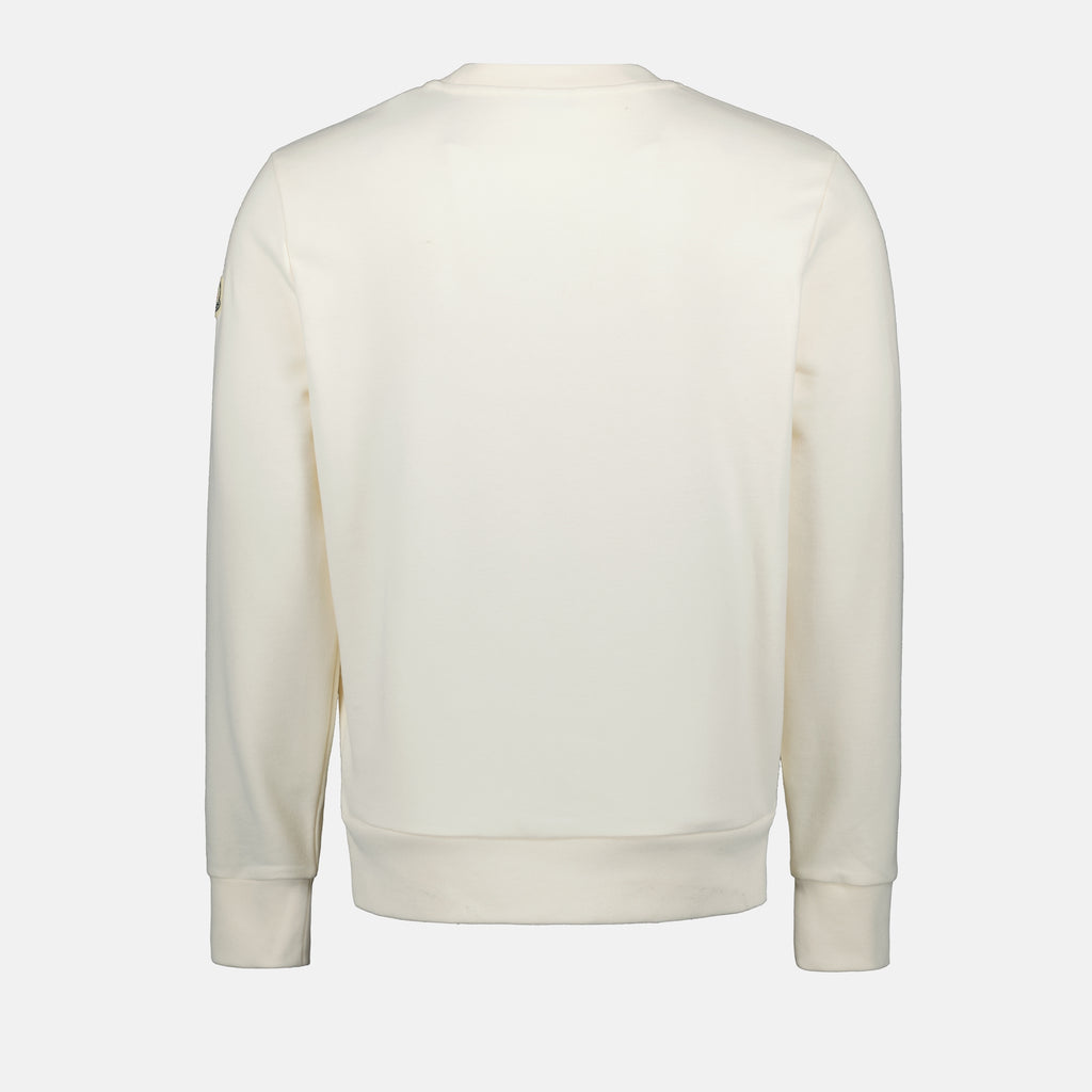 Moletons Sweat à logo brodé Moncler Branco Homme