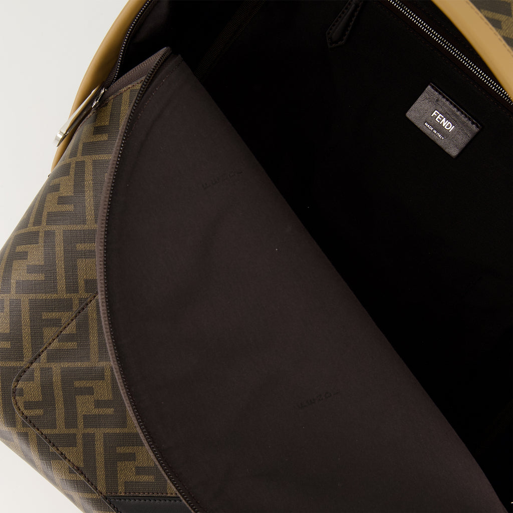 Zaini Chiodo Diagonal Backpack Fendi Marrone Homme