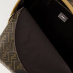 Zaini Chiodo Diagonal Backpack Fendi Marrone Homme
