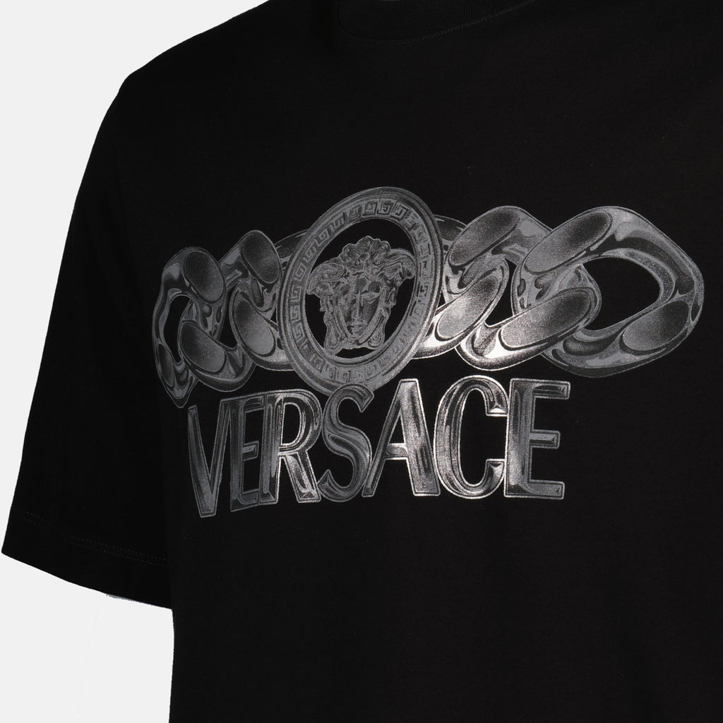 티셔츠 메두사 온 체인 티셔츠 Versace 검은색 Homme