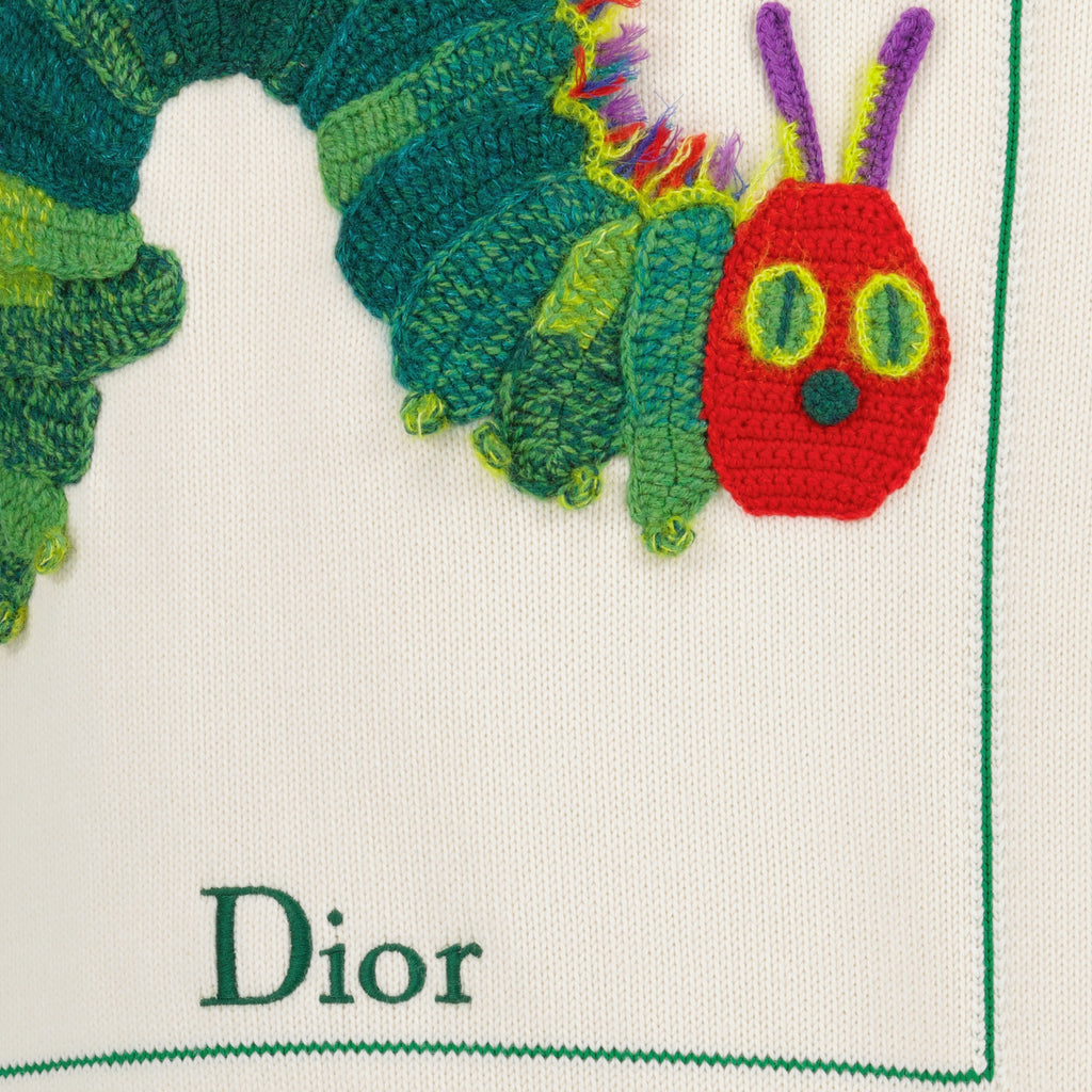 Maille White Book Cover Sweater Dior Blanc Homme