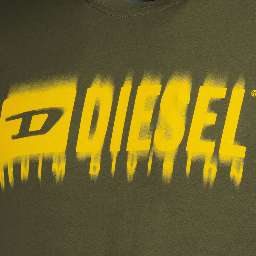 Camisetas T-shirt logo Diesel Caqui Homme