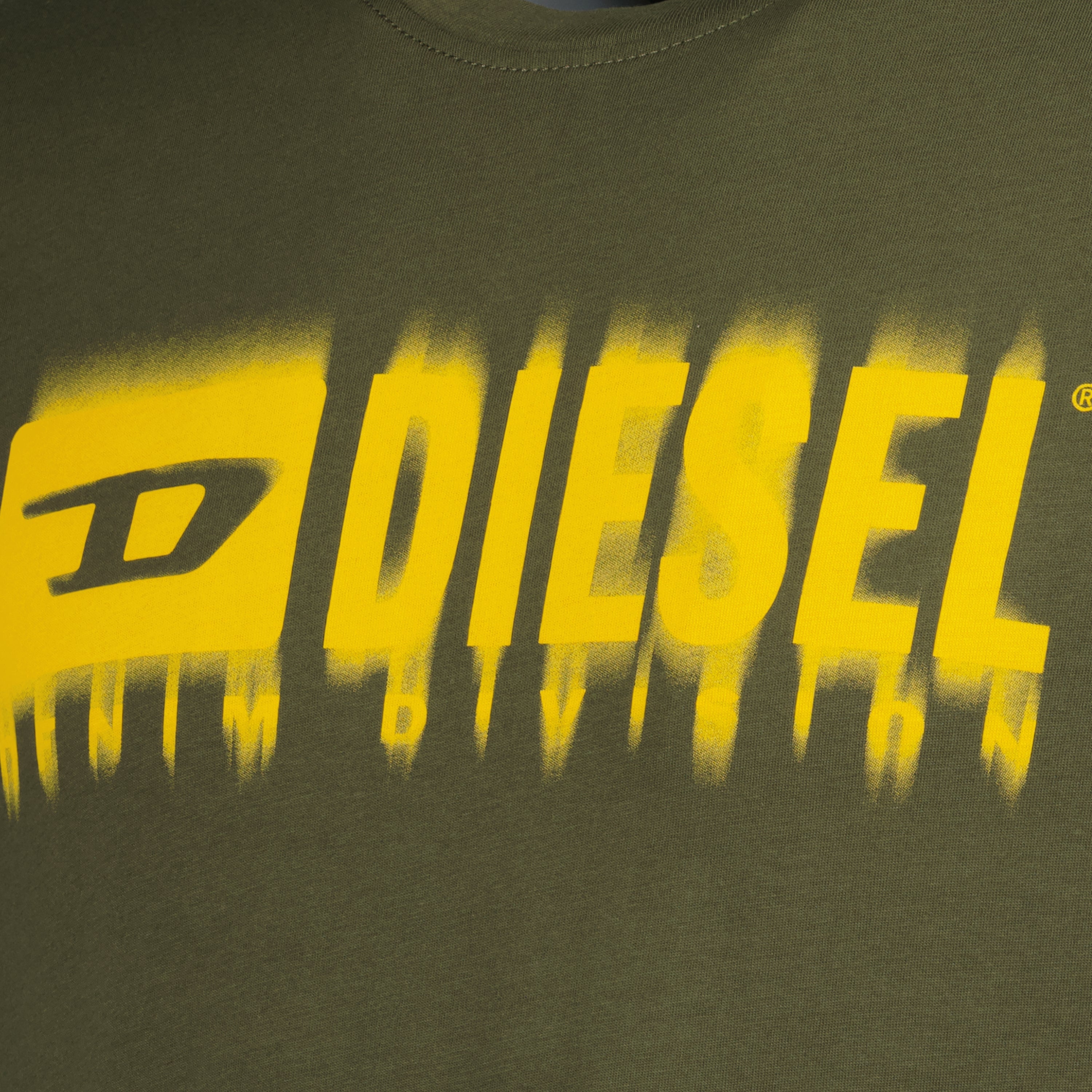 Camisetas T-shirt logo Diesel Caqui Homme