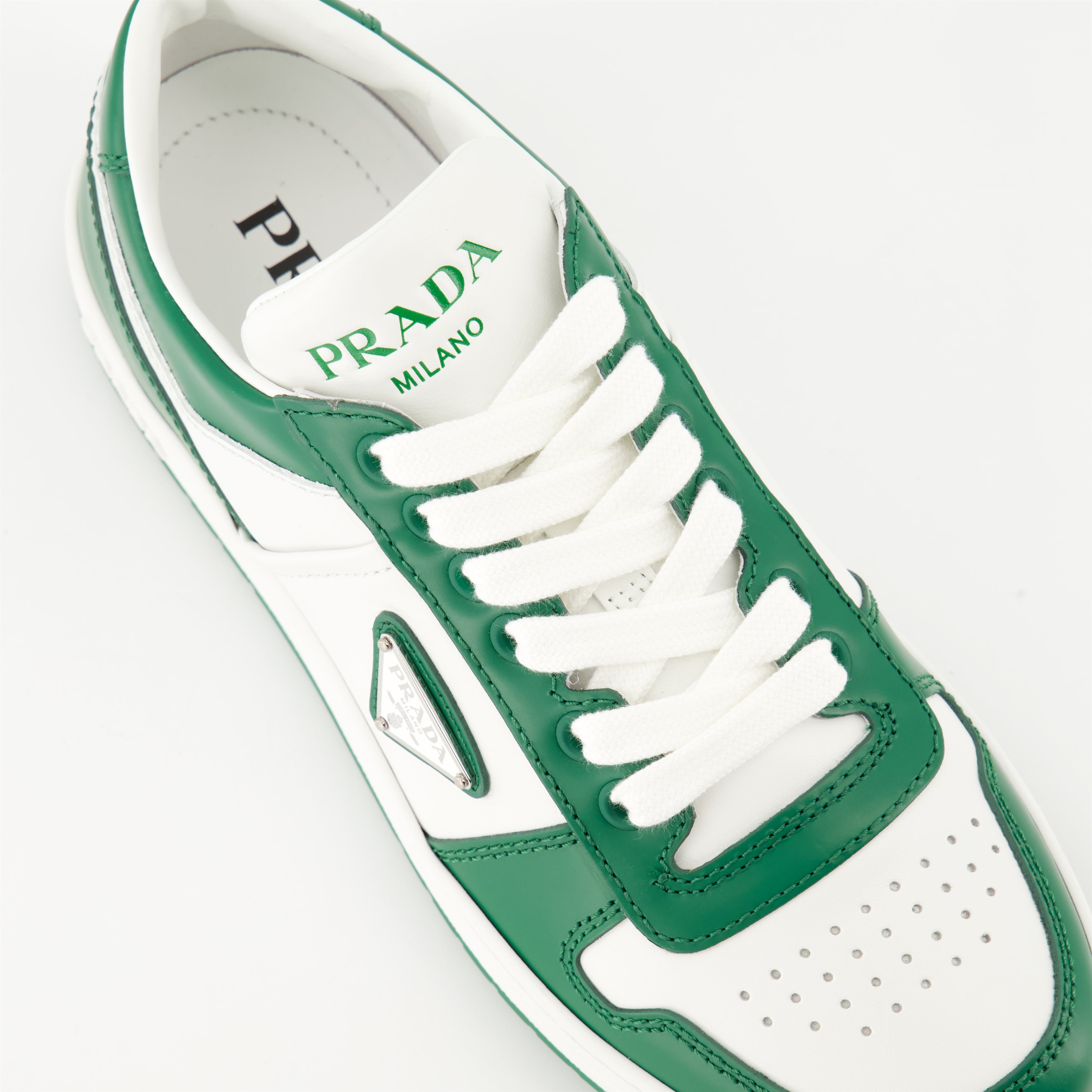 Baskets Baskets Downtown Prada Vert Femme