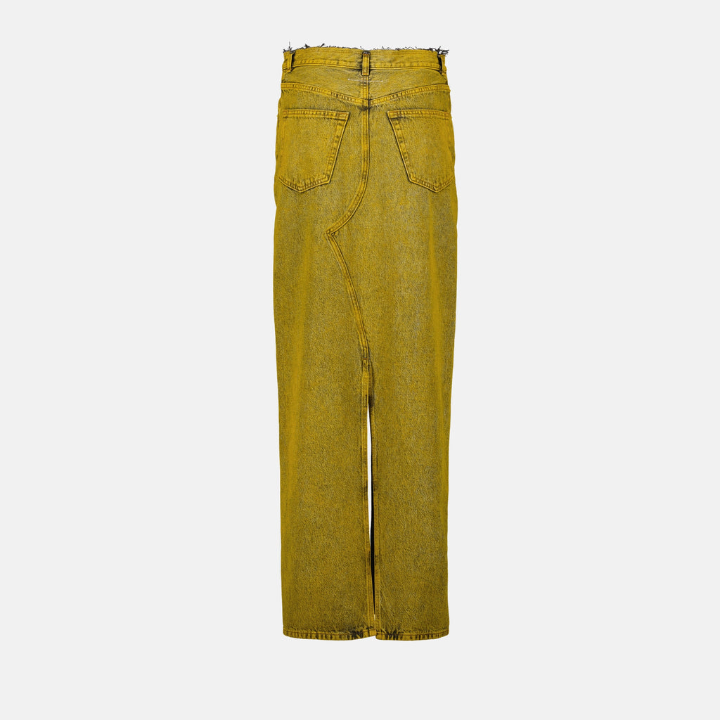 Skirts Denim Skirt Mm6 Yellow Femme