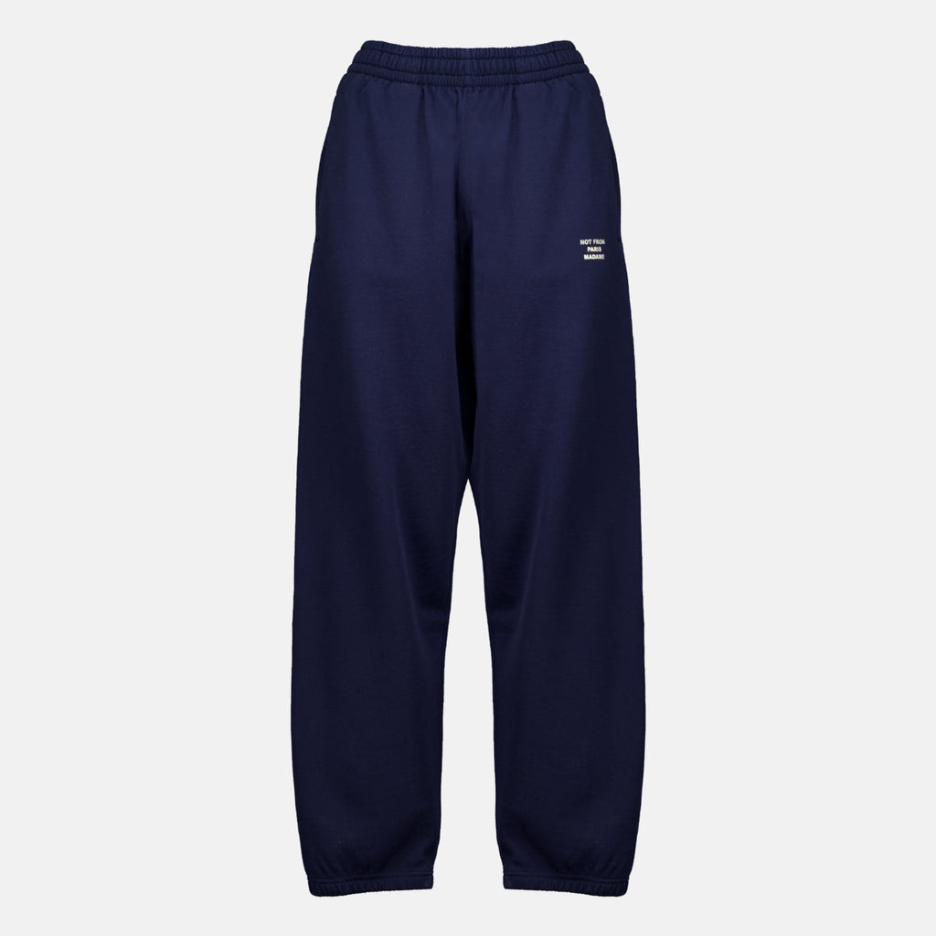 Pantalons Bas de jogging Slogan bleu marine en molleton Drole De Monsieur Bleu foncé Homme