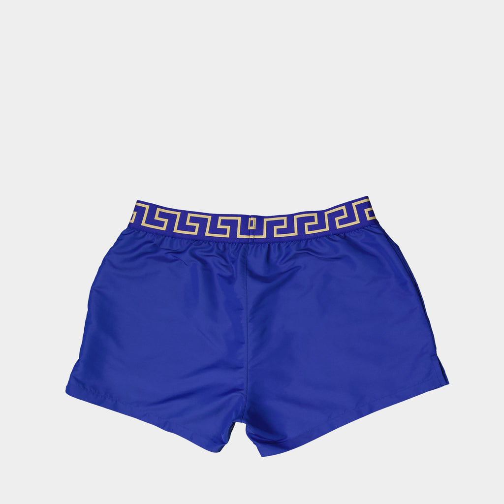 Beachwear Short de bain Medusa Greca Versace Bleu Homme