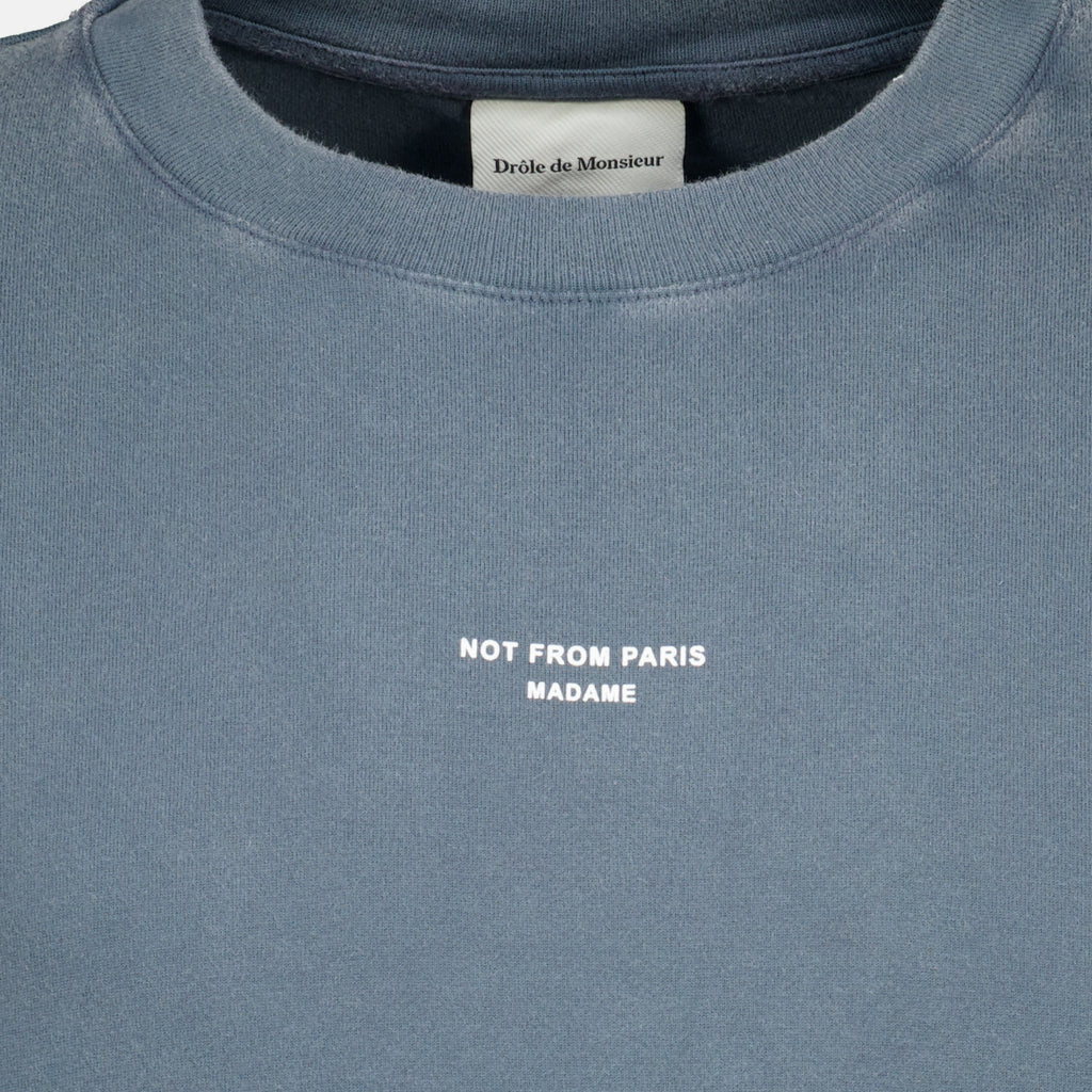 T-shirts T-shirt Slogan Grigia Classica Drole De Monsieur Gris Homme