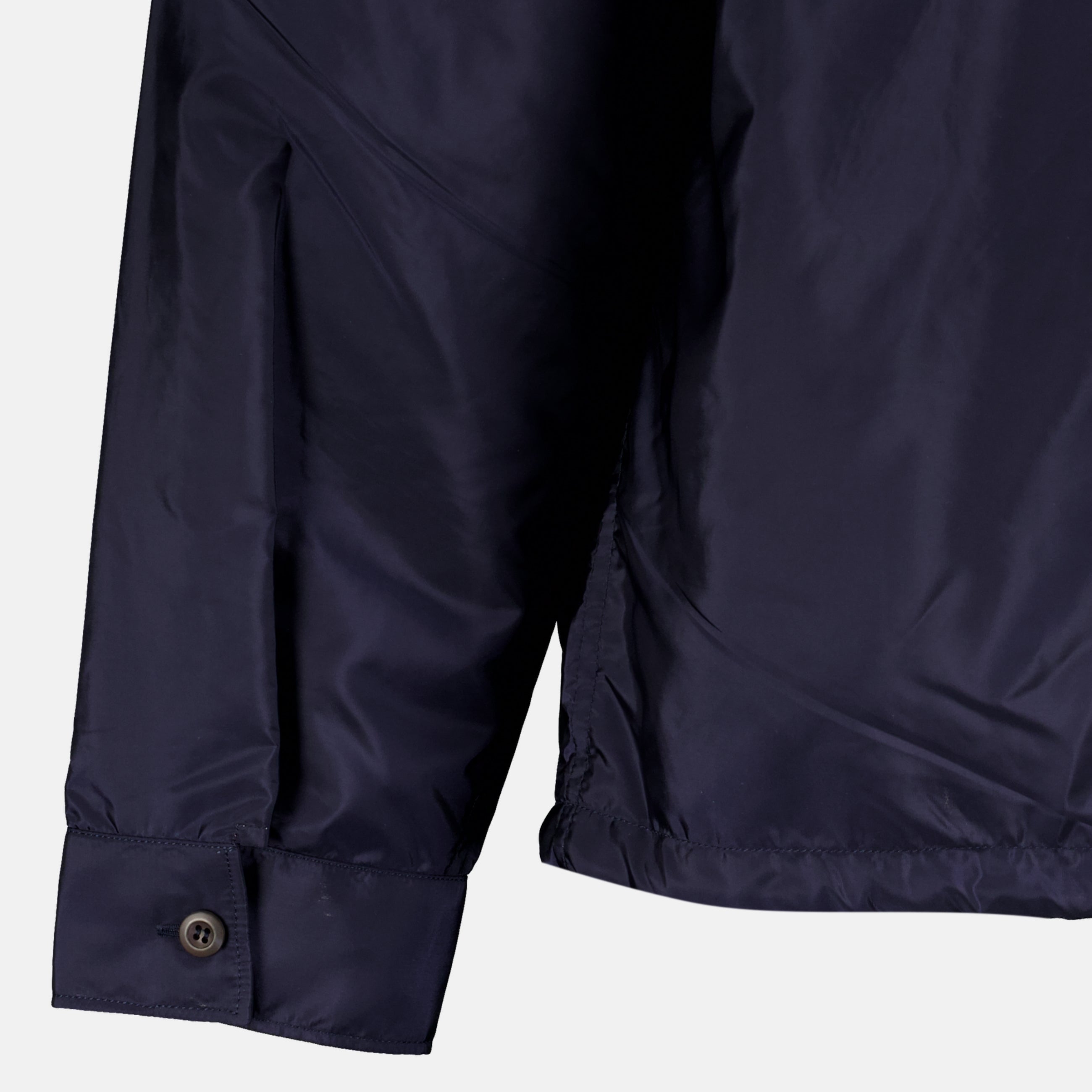 Chemises Camicia Blu Navy in Re-Nylon Prada Bleu foncé Homme
