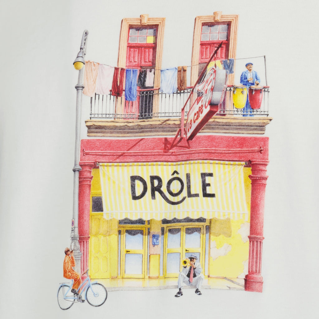 Immagine dell'articolo T-shirt bianca Divertente Caffè del marchio Drole De Monsieur per Uomo - Stagione Primavera-Estate 2026 - Vista Dettagliata_2