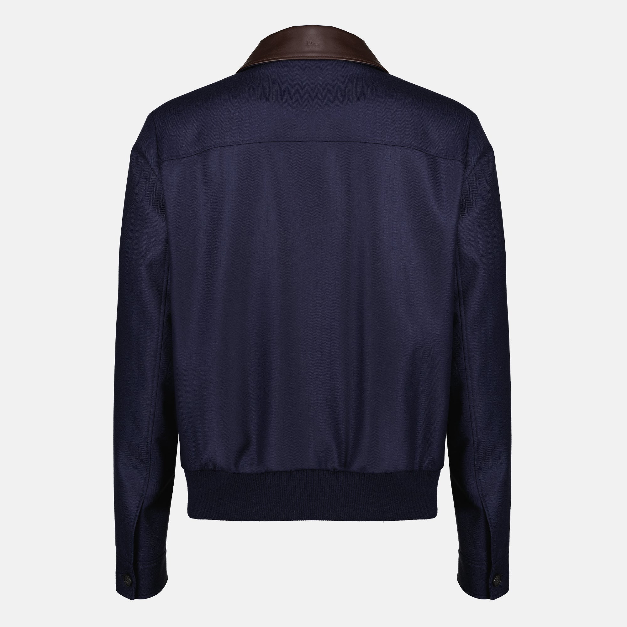 Vestes Navy Leather Collar Jacket Dior Bleu foncé Homme