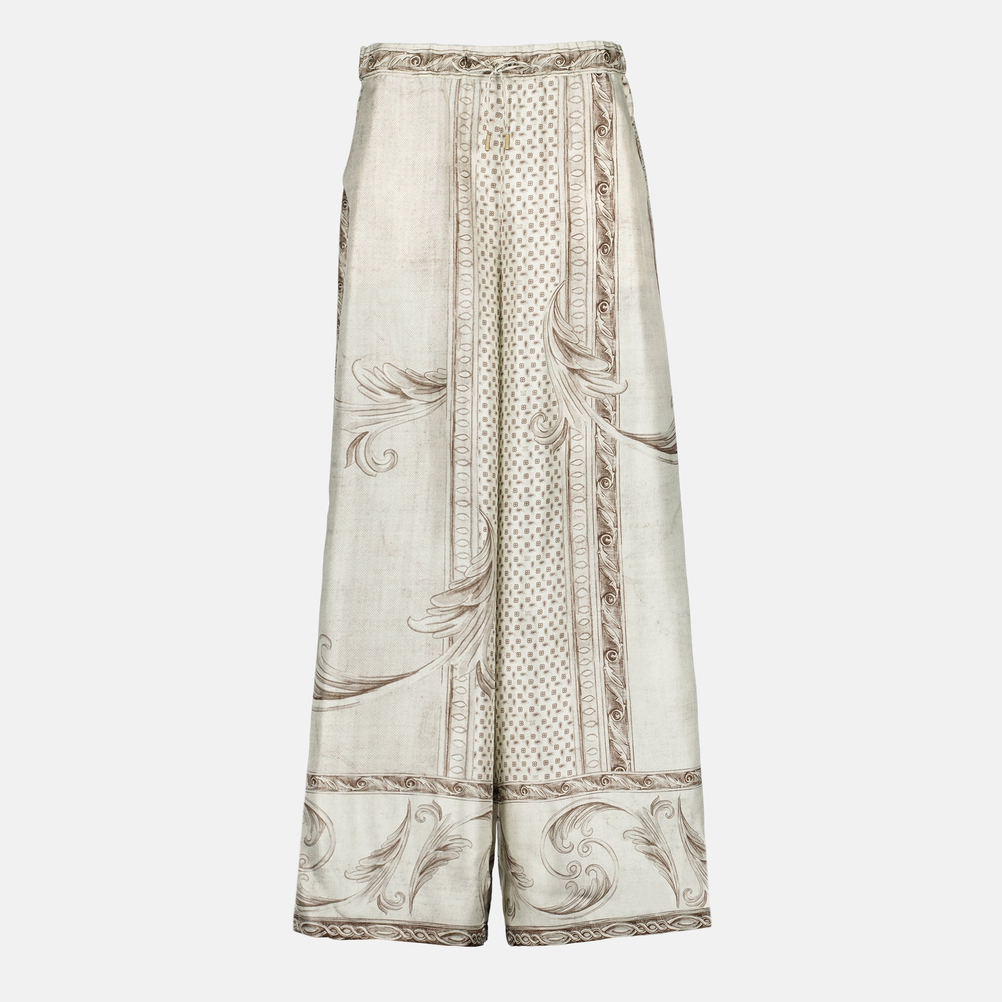 Image de l'article Pantalon en soie imprimé de la marque Max Mara pour Femme - Saison Printemps-Été 2026 - Vue de Face