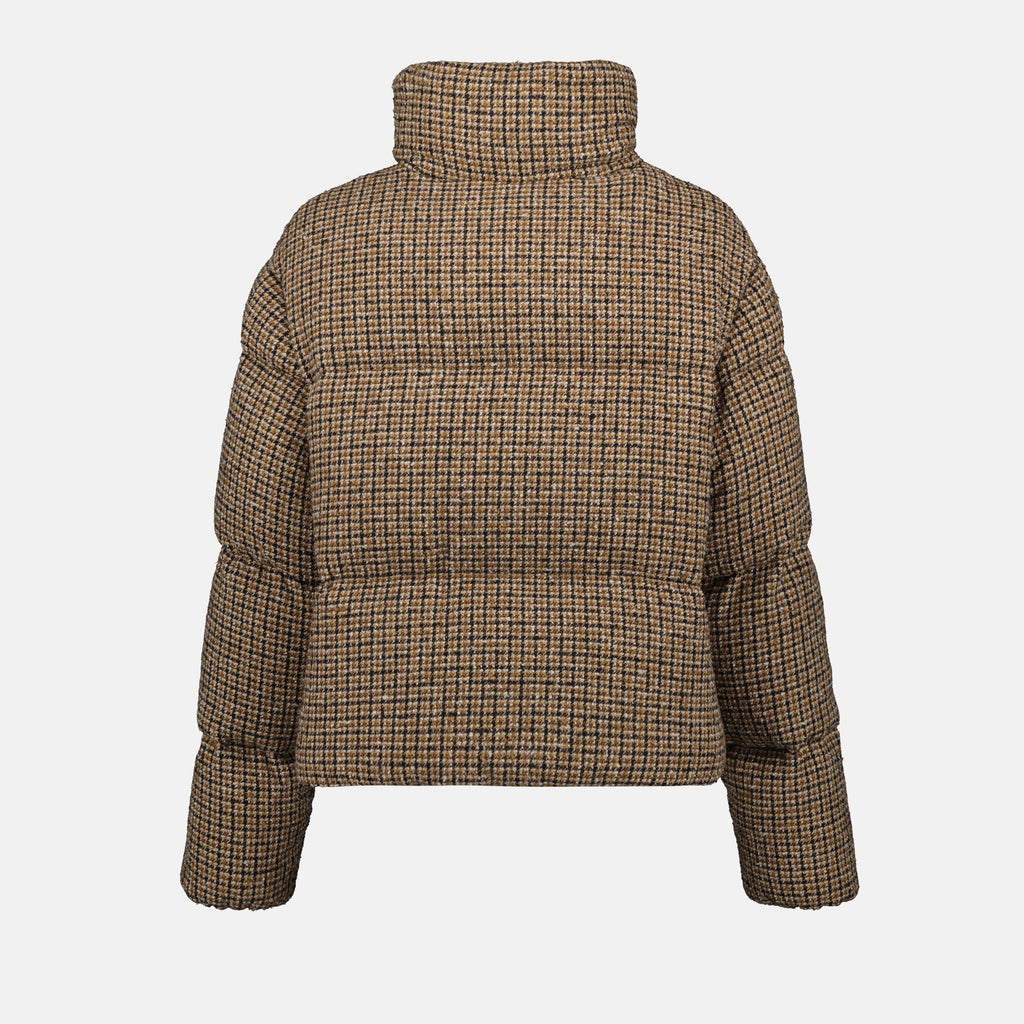 Manteaux Doudoune Bouclée Seboune Moncler Marron Femme