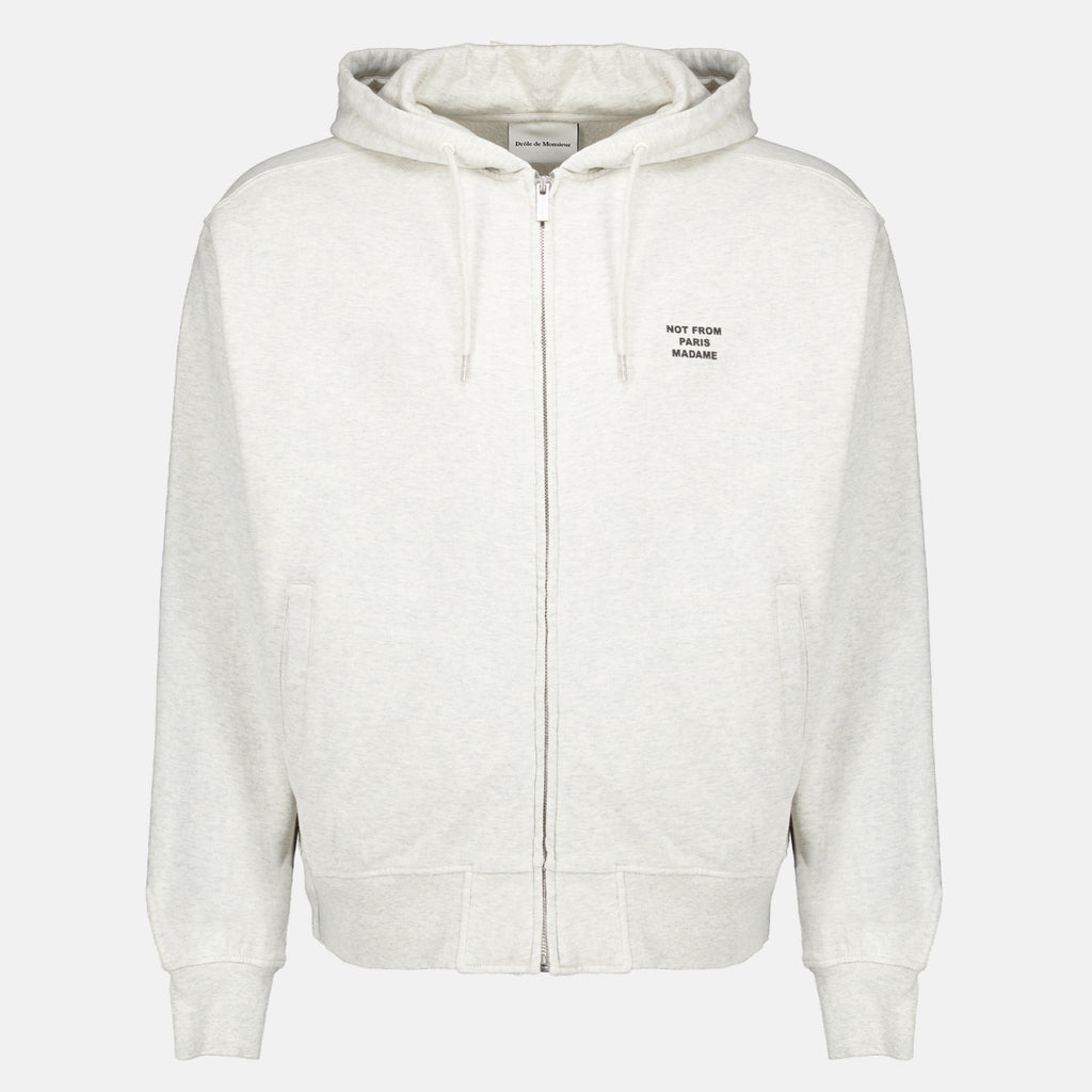 Sweatshirts スローガンジップアップスウェットシャツ グレー Drole De Monsieur Gris Homme